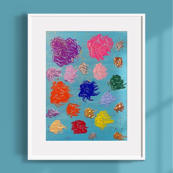 Handmade Acrylic Painting On Canvas Panel 8" X 10" Decor/Wall,Frame Not Included - Picture 3 of 4